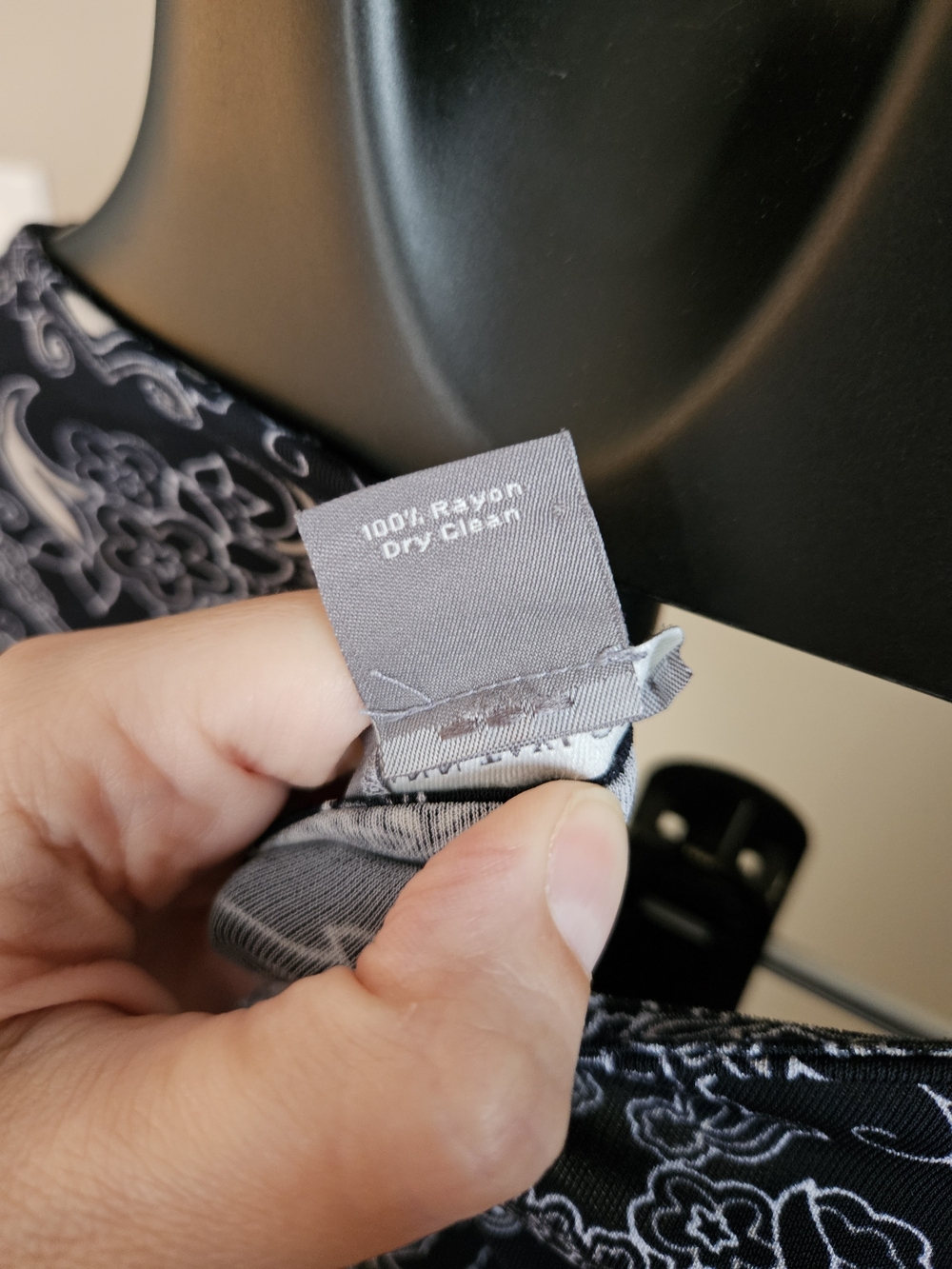 Ann Taylor Black and Gray Floral Wrap Dress - Picture 3 of 8